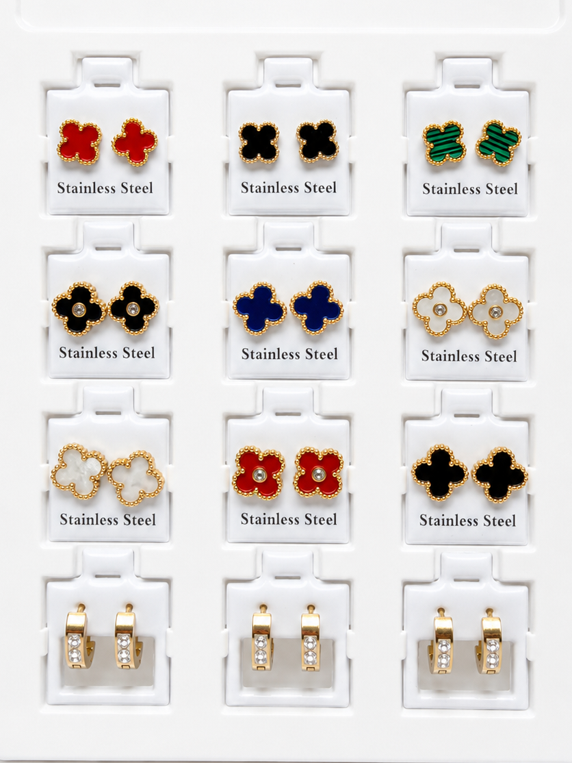 Gold Clover Earrings