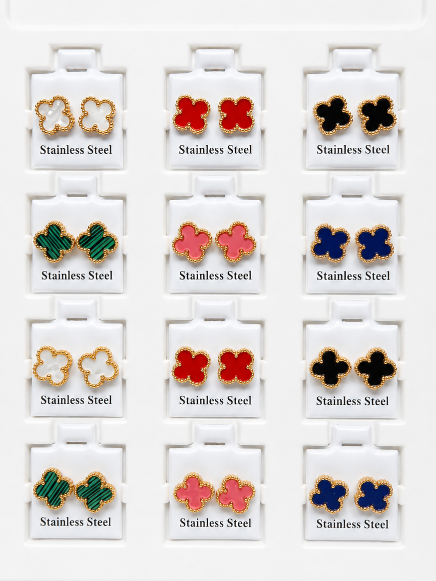 Gold Clover Earrings