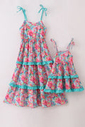 Tropical Bloom Print Dress