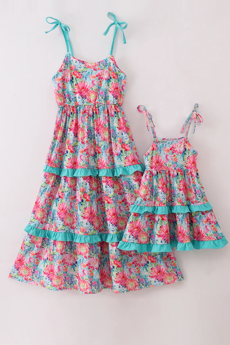 Tropical Bloom Print Dress